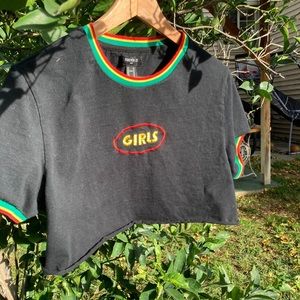 “girls” crop top